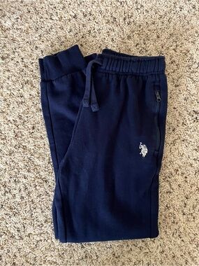 U.S. Polo Assn. Boys Navy Blue Sweatpants Large 10/12 Jogger Pants